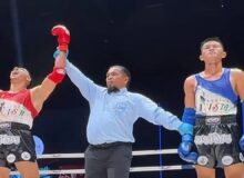 مدال طلای موی‌تای ارتش‌های جهان بر گردن فراهانی