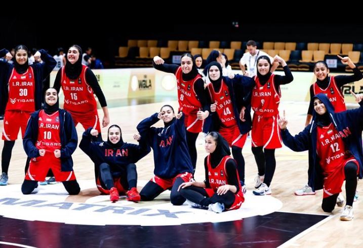صعود دختران کمتر از ۱۶ سال ایران به دیدار پایانی دسته ۲ بسکتبال جام آسیا
