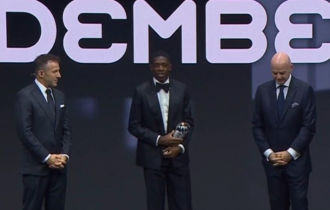 دمبله مرد سال فوتبال جهان ۲۰۲۵ شد؛ درخشش ستاره پاریسنژرمن